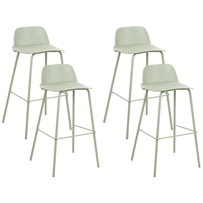 Set de 4 scaune de bar MORA Verde deschis [2]