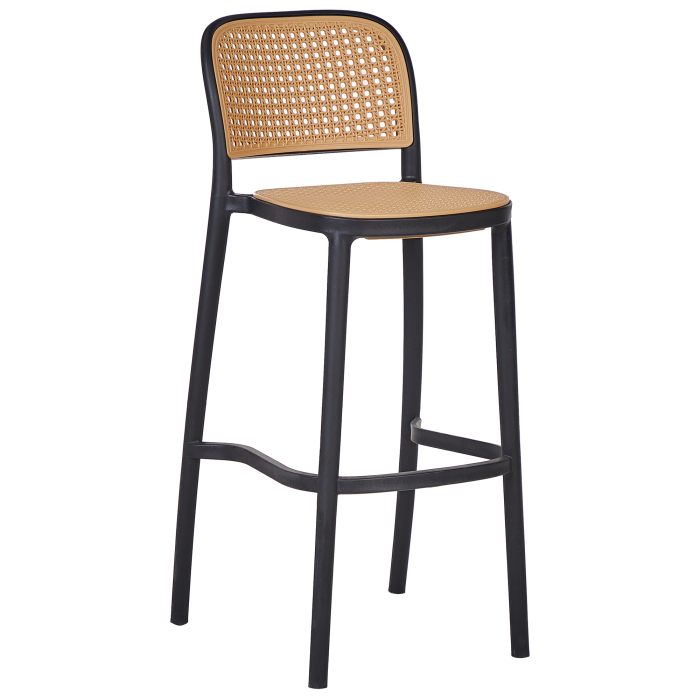 Set of 4 bar stools PLOSE Synthetic Material Beige [4]