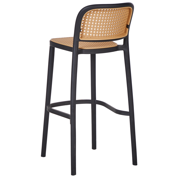 Set of 4 bar stools PLOSE Synthetic Material Beige [6]