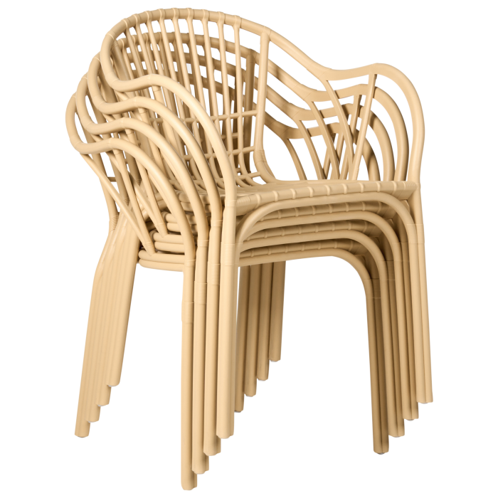 Set de 4 scaune de grădină ANDORA Bej [7]