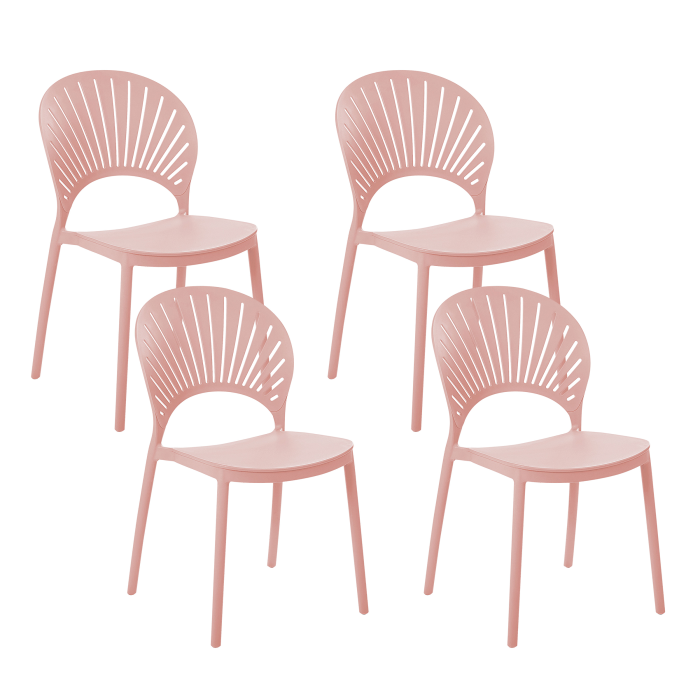 Set of 4 garden chairs OSTIA Pastel pink [2]
