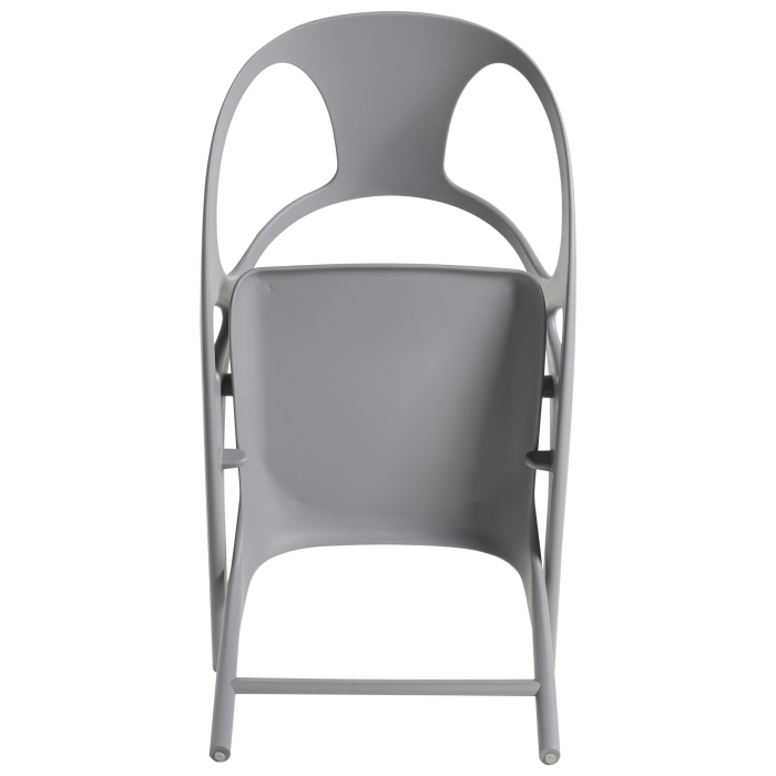 Set of 4 NEMI Folding Garden Stools Grey [7]