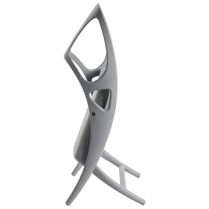 Set of 4 NEMI Folding Garden Stools Grey [8]