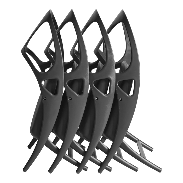 Set de 4 scaune de grădină Pliabil NEMI Negru [9]