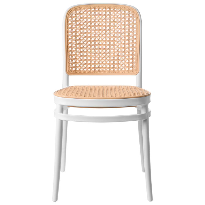 Set of 4 garden chairs PLOSE White/Beige [5]