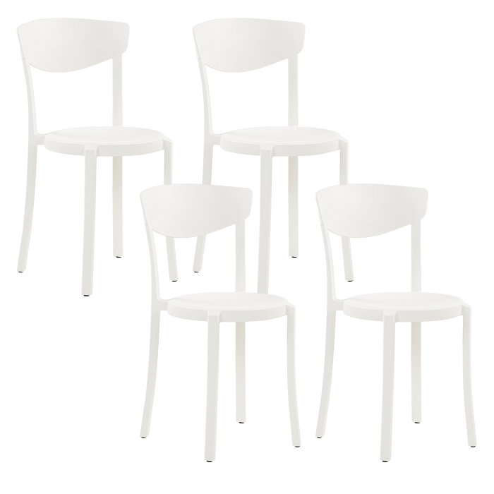 Set of 4 Garden Chairs VIESTE White [2]