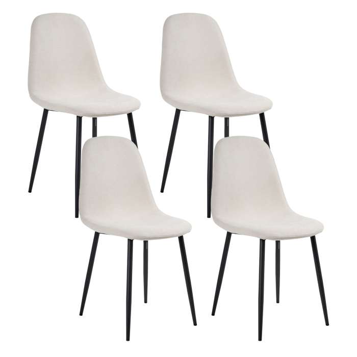 Set of 4 dining chairs CRANDALL Light beige [2]