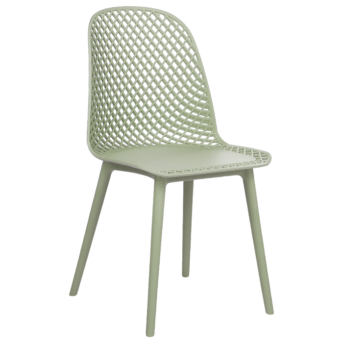 Set of 4 EMORY dining chairs Light green [4]