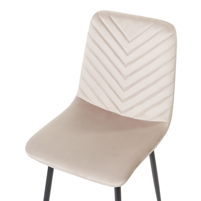 Set de 4 scaune dining HAVRE Catifea Bej [7]