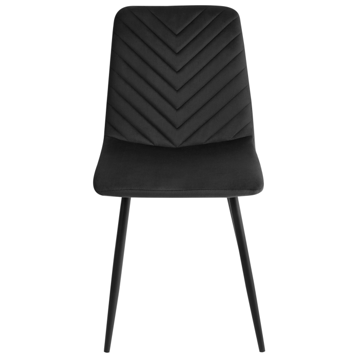 Set de 4 scaune dining HAVRE Catifea Negru [5]