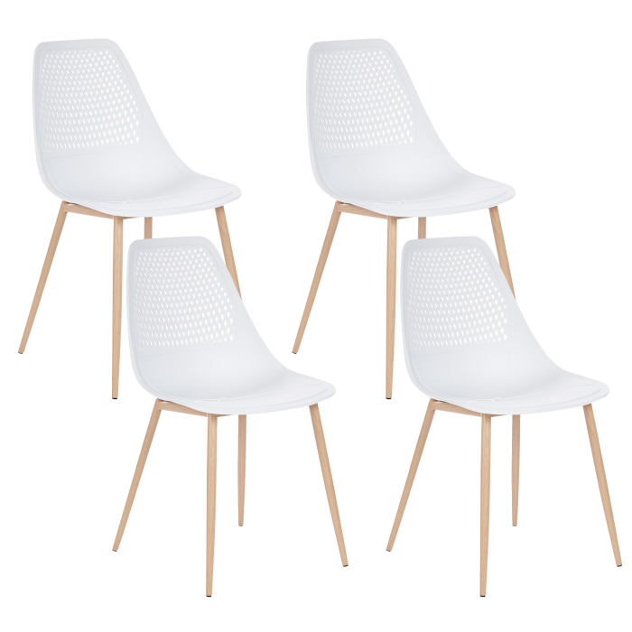 Set de 4 scaune dining HAZELTON Alb [2]