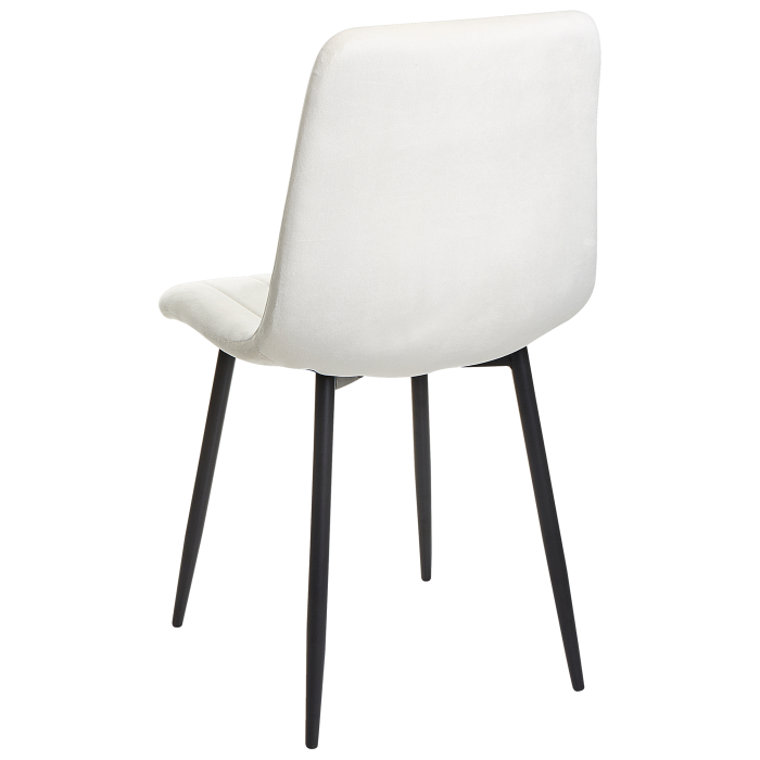 Set of 4 Dining Chairs KALISPELL Velvet Off-White [6]