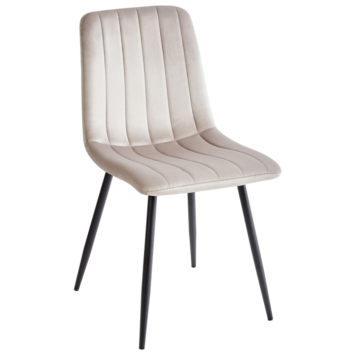 Set de 4 scaune dining KALISPELL Catifea Bej [4]