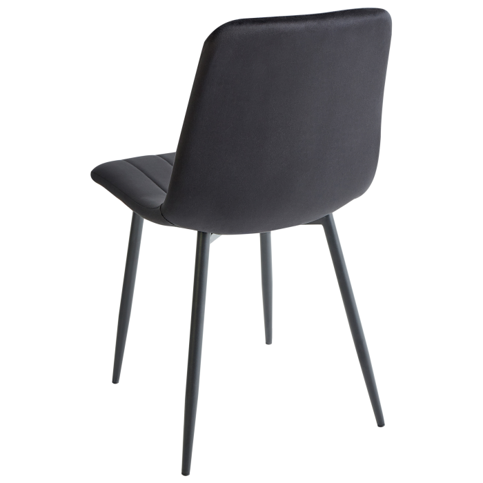 Set of 4 dining chairs KALISPELL Velvet Black [6]
