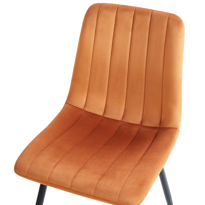 Set de 4 scaune dining KALISPELL Catifea Portocaliu [7]