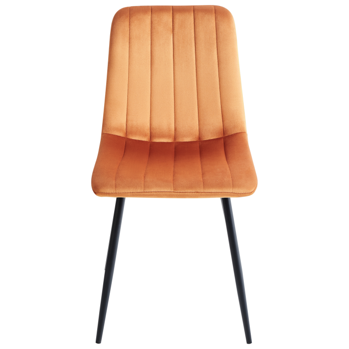 Set de 4 scaune dining KALISPELL Catifea Portocaliu [5]