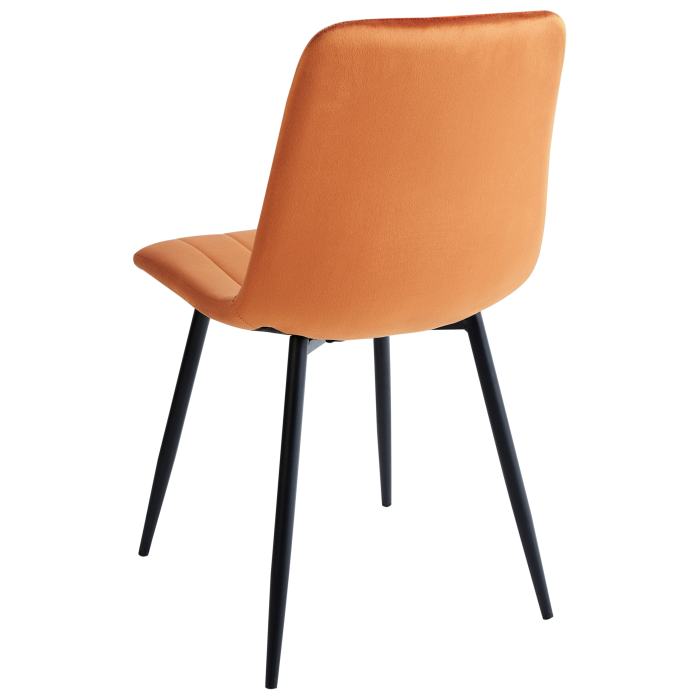 Set de 4 scaune dining KALISPELL Catifea Portocaliu [6]