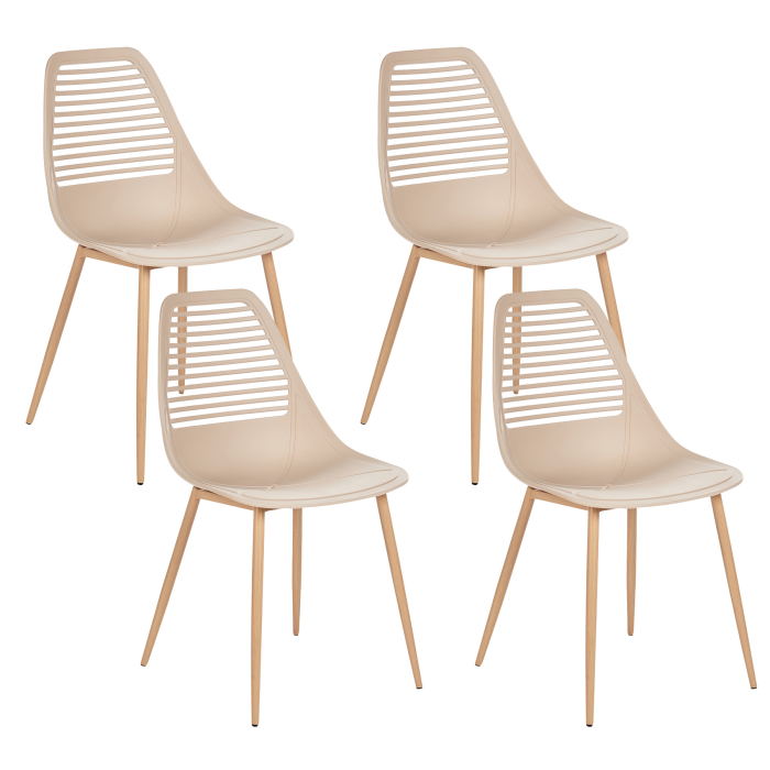 Set of 4 dining chairs MONTELLO Beige [2]