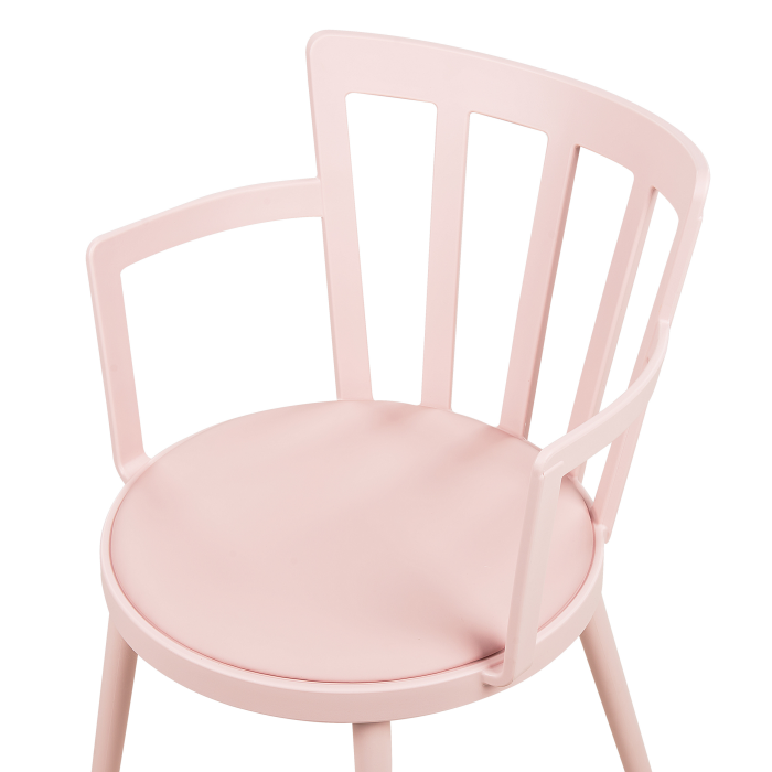 Set of 4 MORILL Dining Chairs Pastel Pink [7]