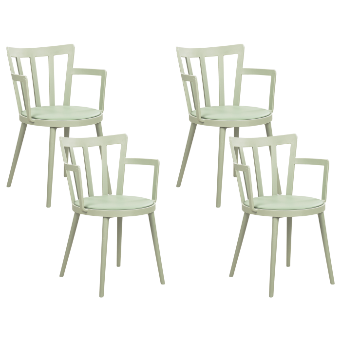 Set of 4 dining chairs MORILL Light Green [2]