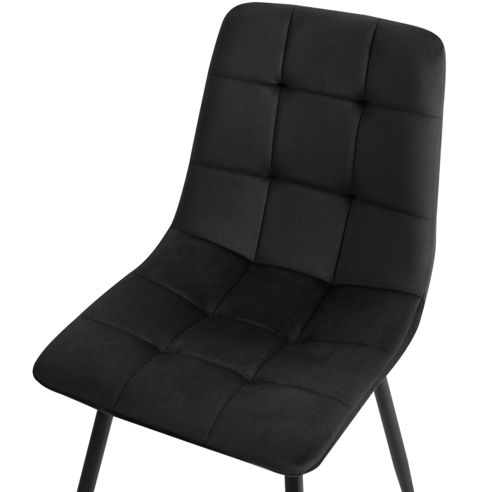 Set de 4 scaune dining POWELL Catifea Negru [7]