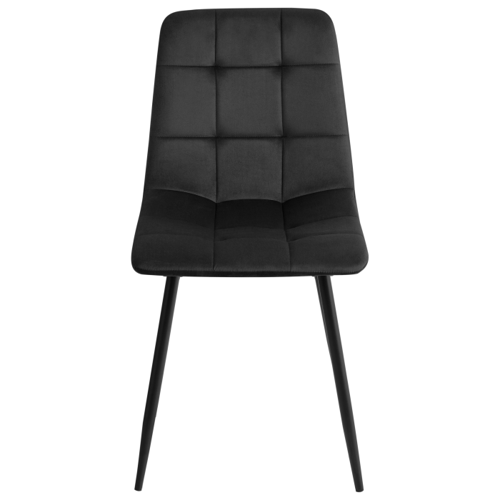 Set de 4 scaune dining POWELL Catifea Negru [5]