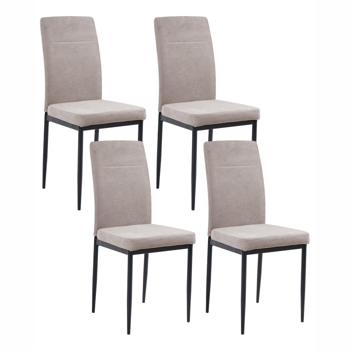 Set of 4 RINER dining chairs Taupe [2]