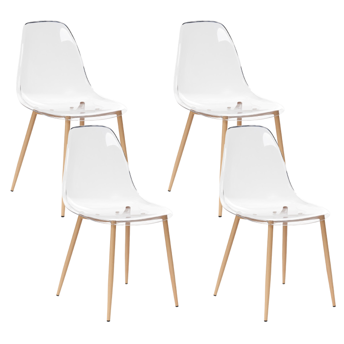 Set de 4 scaune dining TAKILMA Transparent [2]