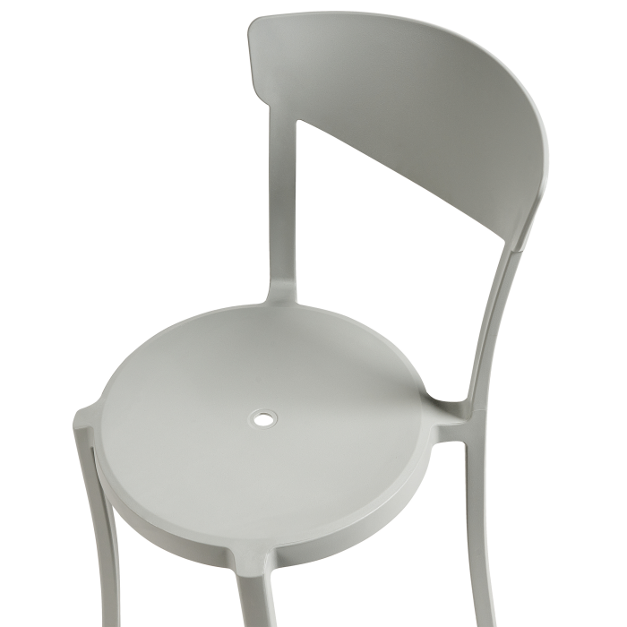Set of 8 VIESTE Dining Stools Light Grey [6]