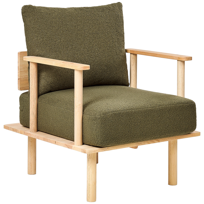 Set de living cu 3 locuri ASKER Boucle Verde închis [8]