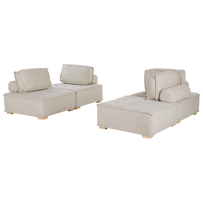 Set de living modular cu 4 locuri TIBRO  Bej deschis [2]