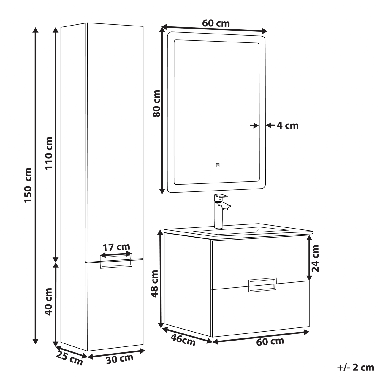 Bathroom Furniture Set TUDELA White [3]