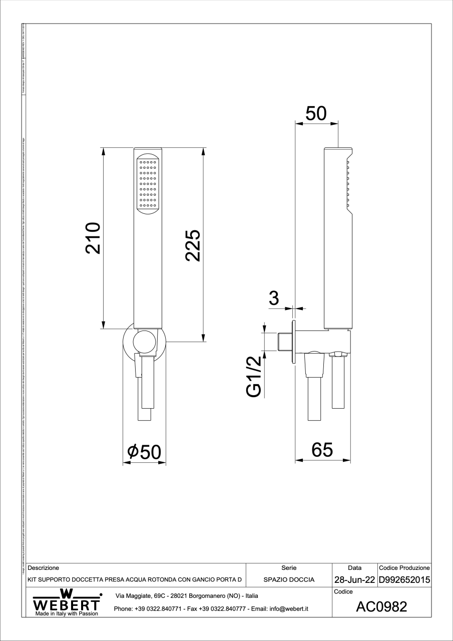 Set duș cu suport, cap de duș, furtun flexibil și cot de perete [2]
