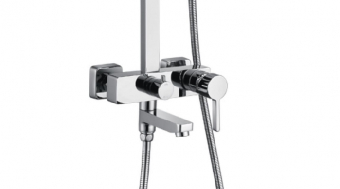 Sistem de duș cu para și pipă pivotantă, înălțime reglabilă Lemark Tropic LM7004C crom - Sanitare Online [4]