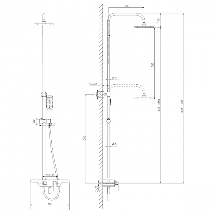 Sistem de duș cu para și pipă pivotantă Lemark Tropic LM7006C crom - Sanitare Online [6]
