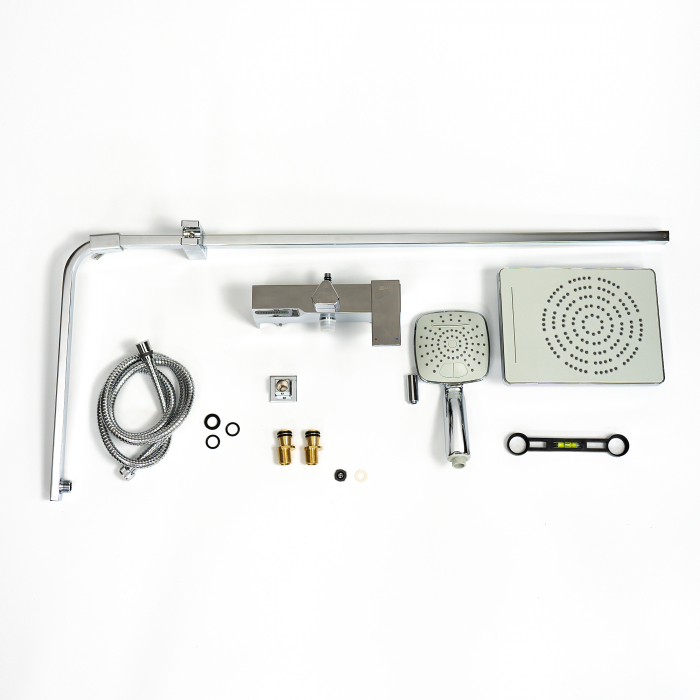 Sistem de duș cu para și pipă sub formă de cascadă Lemark Tropic LM7005C crom - Sanitare Online [9]