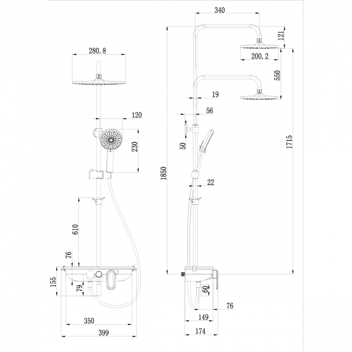 Sistem de Dus Lemark LM7012C-EU Crom [2]