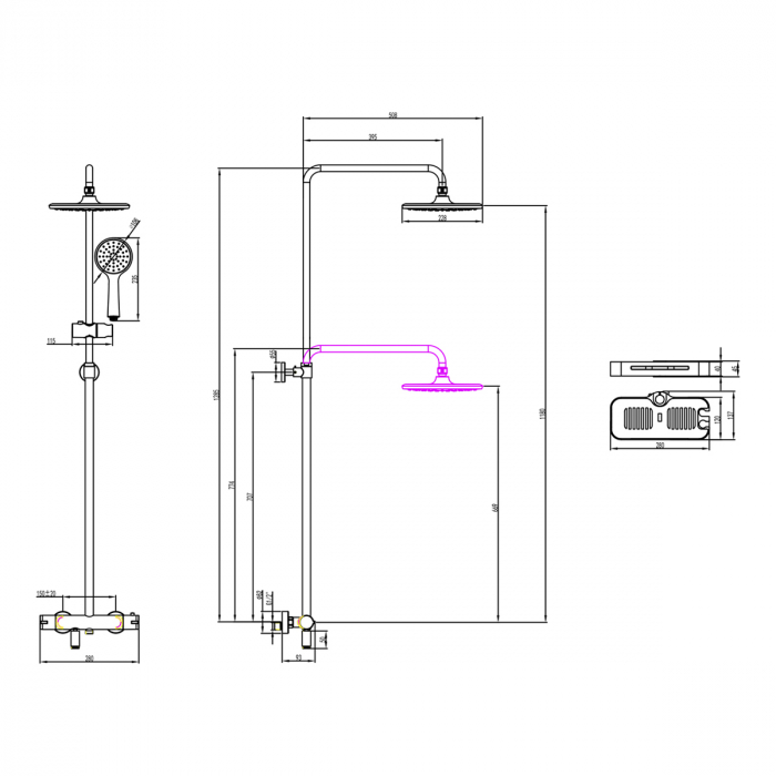 Sistem Dus Lemark LM7010C-EU cu Termostat [2]