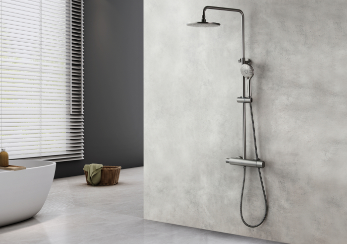 Set de Dus cu Termostat Lemark Bronx LM3770GM Grafit | Sanitare Online [2]