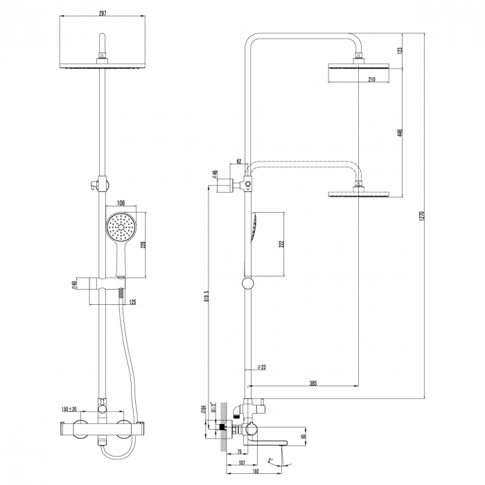 Coloana Dus Lemark LM7862C-EU Termostat [2]