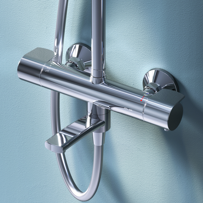 X-Joy ShowerSpot with thermostatic bath and shower mixer, chrome [7]