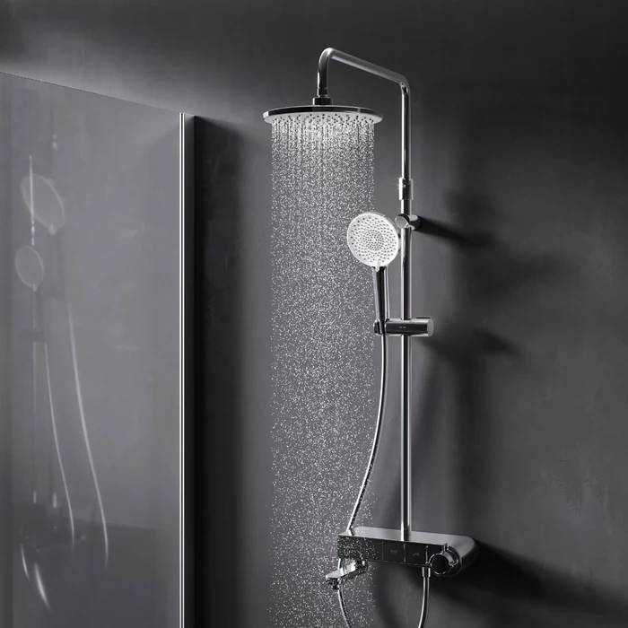 X-Joy S ShowerSpot with thermostaticshelf mixer, chrome [5]