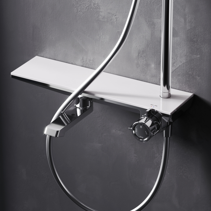 Flash ShowerSpot with shelf mixer, chrome [3]