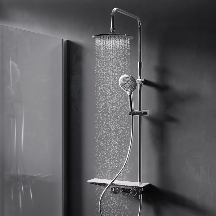 Flash ShowerSpot with shelf mixer, chrome [5]