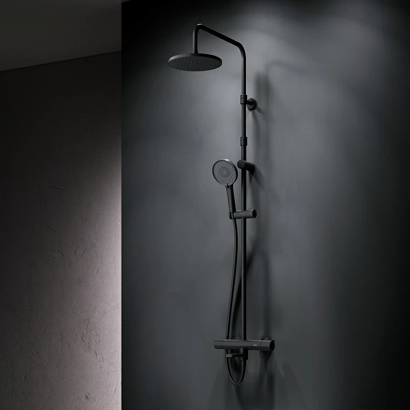 Sistem de duș X-Joy F0785A522 cu cap de duș tip tropic, termostat, baterie și gură de scurgere [2]