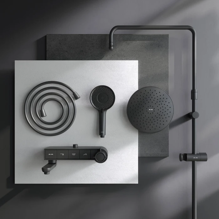 Sistem dus X-Joy F0785B322, baterie termostatata, finisaj negru mat [6]
