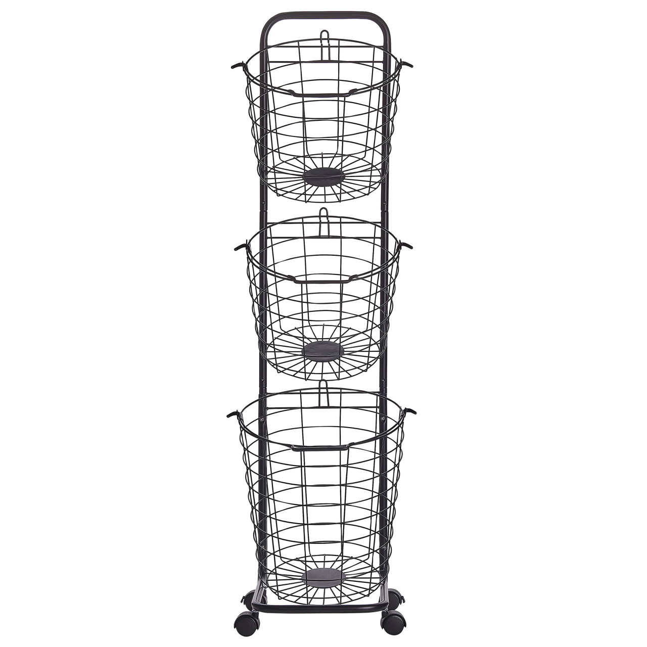 AYAPAL Basket Holder with Wheels Metal Black [2]