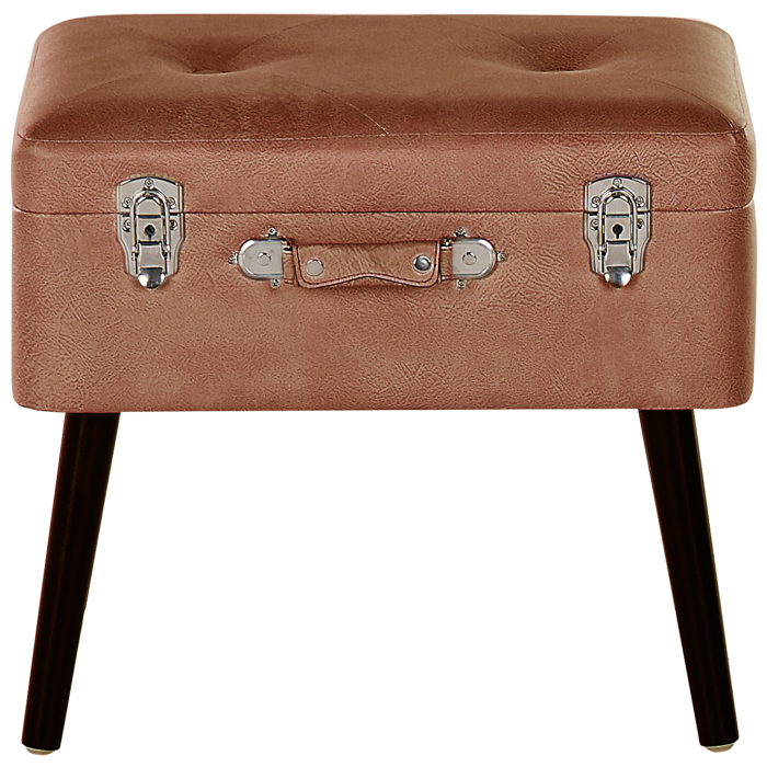 Stool with storage MALLARD Eco-leather Golden brown [4]