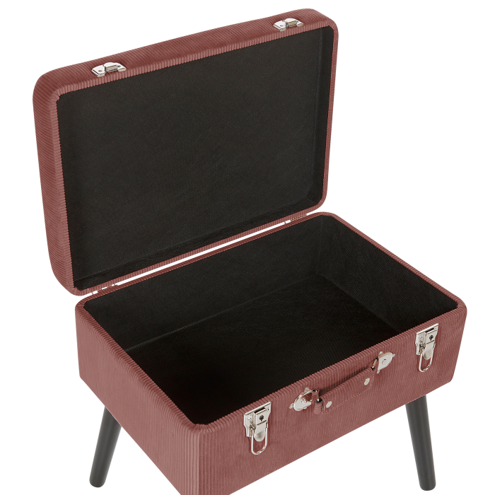 Taburet cu depozitare MALLARD Velur Roz [8]