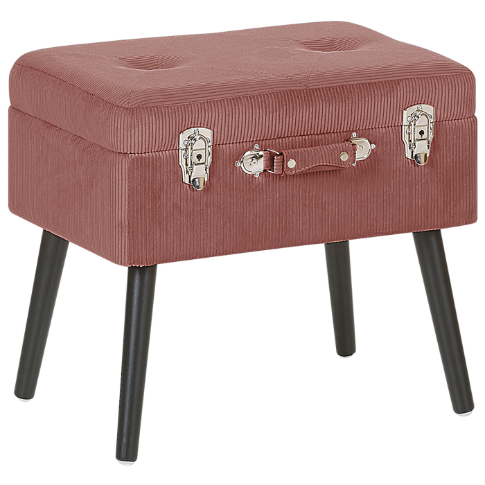 Taburet cu depozitare MALLARD Velur Roz [4]